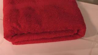 NC8777  SERVIETTE EPONGE EN COTON 70X140 ROUGE [upl. by Philpot731]