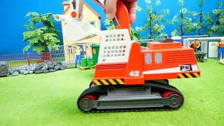 Bagger Containerauto Lastzug Kran Bruder Lego Playmobil [upl. by Pokorny33]