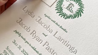 Printing Letterpress Wedding Invitations [upl. by Alihet]