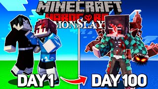 I Survived 100 Days in Minecraft Demon Slayer as a DEMON And THIS is What Happened [upl. by Learsiy316]