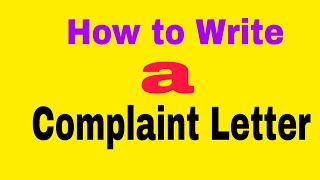 How to Write a Complaint Letter Complaint Letter कैसे लिखें  COMPLAINT LETTER [upl. by Valora]