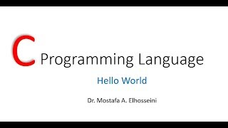 Lecture 02 Hello World [upl. by Annibo82]