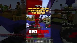 quotGot Em Bothquot  Bed Wars shorts minecraft bedwarsteams [upl. by Ahsenra]