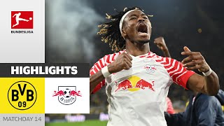 Borussia Dortmund  RB Leipzig 23  Highlights  Matchday 14 –Bundesliga 202324 [upl. by Dent]