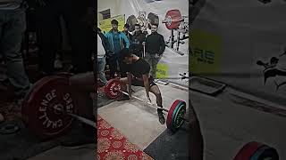 bw 54 kg weight 185kgpowerlifting gym deadlift [upl. by Adelric370]