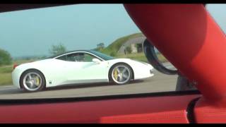 Koenigsegg Agera R vs Ferrari 458 filmed from Koenigsegg [upl. by Lerak]