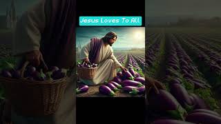 quotHarvesting the Divine When the Savior Tends to His Eggplant Garden 🌄🍆🙏quot shorts jesus ai new [upl. by Aicirtel]