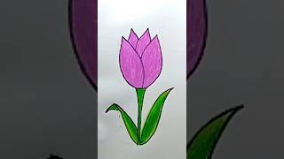 How to draw a Flower Step by Step🌻Flower Drawing Lesson🌼 [upl. by Meyers746]