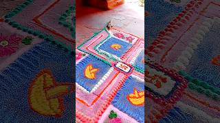 DIV rangoli idea  diwali special bts art easy rangoli shorts viralvideo new status [upl. by Rafael]