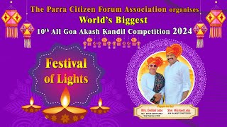 🔴Live  The Festival of Lights  Worlds Biggest 10th All Goa Aakash Kandil Competition 2024  Parra [upl. by Imer]