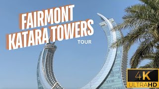 Amazing Fairmont Doha Hotel Tour in Lusail Marina 4k [upl. by Mallis242]