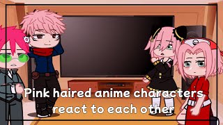 spyxfamily reaction Pink haired anime characters react to each other 14 Gacha react [upl. by Gnes746]