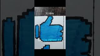 64 Bits 32 Bits 16 Bits 8 bits  4 bits drawing art shorts viral [upl. by Ennovoj]