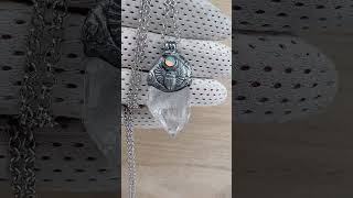 Rock Crystal Pendant wScarab wOpal Switzerland symbolizes protection transformation rebirth [upl. by Luba]