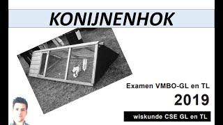 VMBO TL Examen 2019 2e tijdvak 13 Konijnenhok [upl. by Notnroht879]