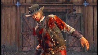 Red Dead Redemption  John Marstons Death final battle amp ending [upl. by Vergil]