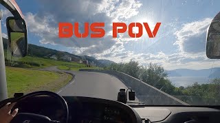 POV bus driving in Norway  Fv 60  Utvikfjellet [upl. by Anicul]