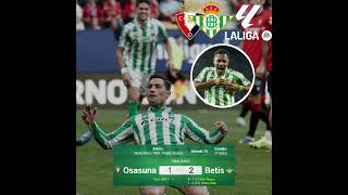 Osasuna vs Betis ¡Betis se impone en El Sadar ⚽💥 [upl. by Mueller650]