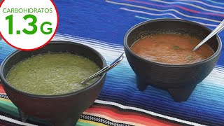 SALSAS KETO 🌶 Salsa Roja y Salsa Verde para tacos 🌮 Carne asada 🔥 Recetas Keto [upl. by Pedaiah]