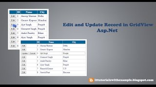 Edit and Update Record in Gridview AspNet [upl. by Bradney]