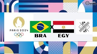 BRASIL x EGITO AO VIVO COM IMAGENS  OLIMPÍADAS PARÍS 2024  VÔLEI MASC [upl. by Leasa]