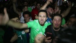 ALGERIANS CELEBRATE AFCON SEMIFINAL LONDON [upl. by Zobe]