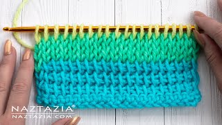 HOW to TUNISIAN CROCHET for BEGINNERS  SIMPLE and KNIT Stitch [upl. by Ketchum]