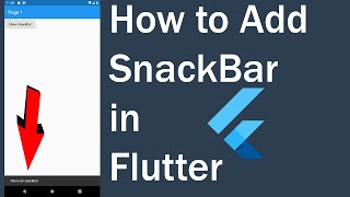 snackbar in flutterHow to show snackbar in flutter application simple tutorial [upl. by Menzies]