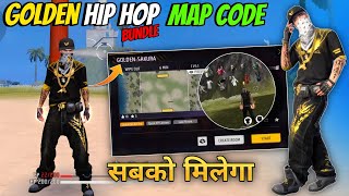 golden hip hop bundle map code  new craftland map code  craftland new map code free fire India 🇮🇳 [upl. by Ilrac277]