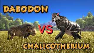 Daeodon vs Chalicotherium  ARK Survival Evolved  Cantex [upl. by Wulfe908]