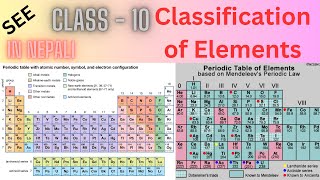 Classification of Elements Class  10  In Nepali [upl. by Phipps]