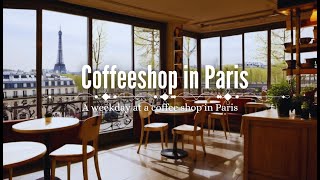 Relaxing ambiente music  Coffeeshop in Paris [upl. by Rfinnej197]