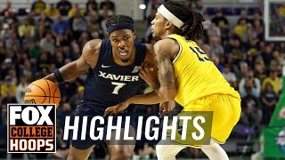 No 22 Xavier Musketeers vs Michigan Wolverines Highlights  FOX College Hoops [upl. by Haret]