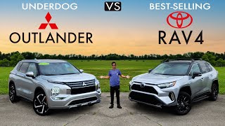 UNDERDOG or TOP DOG  2024 Mitsubishi Outlander vs 2024 Toyota RAV4 Comparison [upl. by Anilra]