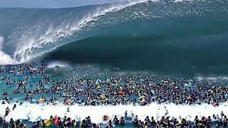 Unseen Waves Epic Tsunamis Captured in Real Time  Tsunamis Caught On Camera [upl. by Hsatan]