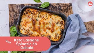 Keto Lasagne met Spinazie en Gehakt  Heerlijk en makkelijk te maken keto gerecht [upl. by Oirretna696]