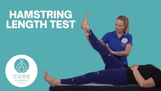 Assessment for Hamstring Injury  Hamstring Length Test [upl. by Anairt319]