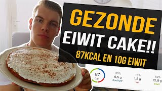 GEZONDE RECEPTEN EIWIT CAKE ALS IDEALE SNACK MAAR 80KCAL EN 10G EIWIT [upl. by Scrivings]