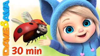 🤩 Five Little Ladybugs and More Nursery Rhymes  Rig a Jig Jig  Baby Songs by Dave and Ava 🤩 [upl. by Karen]