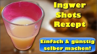 Ingwer Shots Rezept  Ingwer Shots einfach und günstig selbst herstellen [upl. by Beatrice]