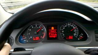 Audi A6 C6 4F 42 V8 auf Autobahn 250 kmh dann kam die Abfahrt [upl. by Nylyaj]