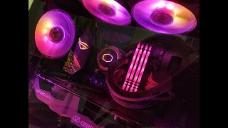 Cooler Master ML360R RGB and MF120R fans 3 pack  Setup the ARGB lights without extra splitterhub [upl. by Ruttger]