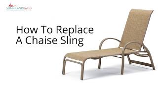 How to Replace a Chaise Lounge Sling [upl. by Iem]