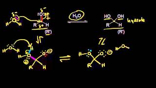 Formation of hydrates  Aldehydes and ketones  Organic chemistry  Khan Academy [upl. by Florenza]