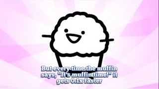 Its Muffin Time but every time the muffin says quotIts muffin timequot it gets 01x faster [upl. by Loftis]