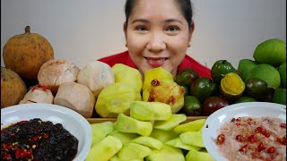 MANGGA SANTOL AT SINIGUELAS MUKBANG  MUKBANG PHILIPPINES  BIOCO FOOD TRIP [upl. by Corliss]