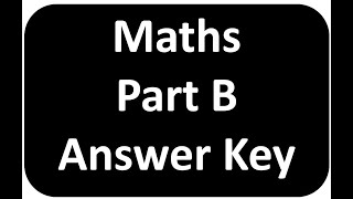 Maths Part B Answer Key maths answer key 2024 class 10 maths part b class 10 2024 [upl. by Pazit]