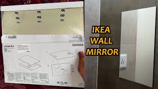 Ikea Wall Mirror  How to Fix Ikea Mirror to Wall  Lonsas Frameless Mirror 21x30 [upl. by Naujak]