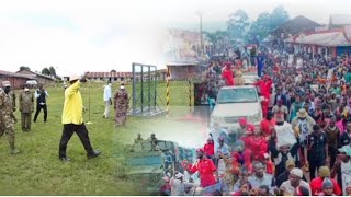 Museveni in Kisoro vs Bobi wine in Kisoro 😱Bobi wine asinze M7 okufuna abantu ekisoro 😳subscribe 🙏 [upl. by Yregram506]