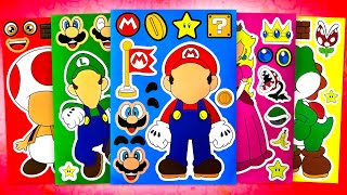 ToyASMR Decorate with Sticker Book Super Mario Bros ✨ paperdiy asmr supermariobros [upl. by Guod]